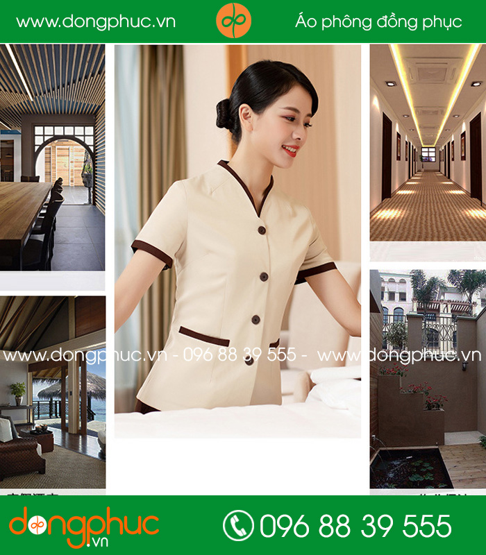 Đồng phục vệ sinh màu hồng nhạt